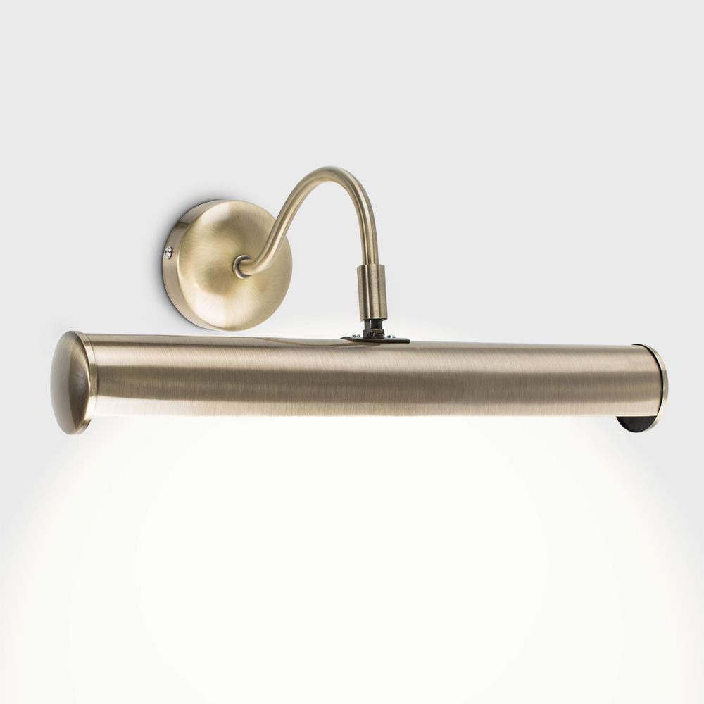 Antique brass picture light
