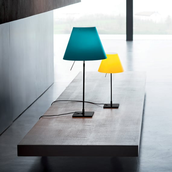 LucePlan Costanza Table Lamp in Petrol Blue ex showroom display