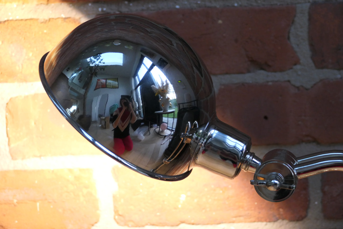 Industrial, chrome library table lamp
