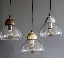 Etched glass and silver pendant