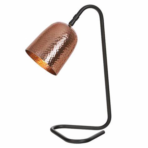 Ulrik Table Lamp with Copper Hammered Head