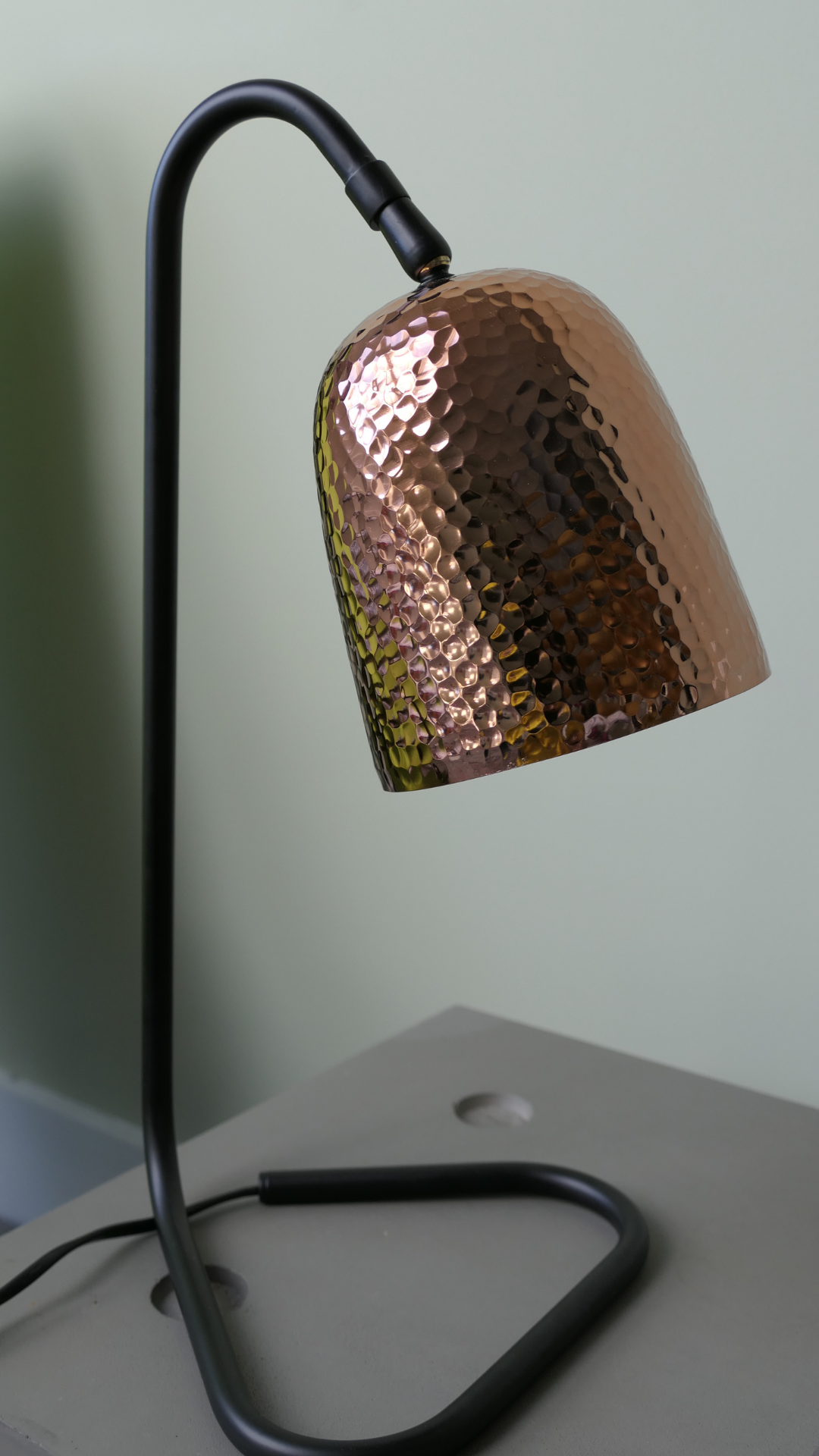 Ulrik Table Lamp with Copper Hammered Head