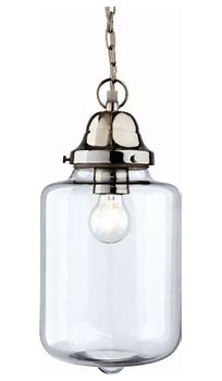 Craft glass and chrome pendant